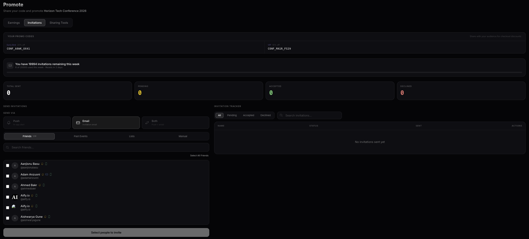 Send to your entire list in one click