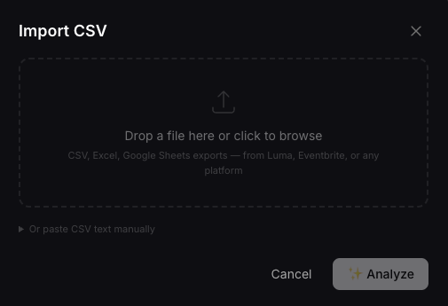 Import Your CSV