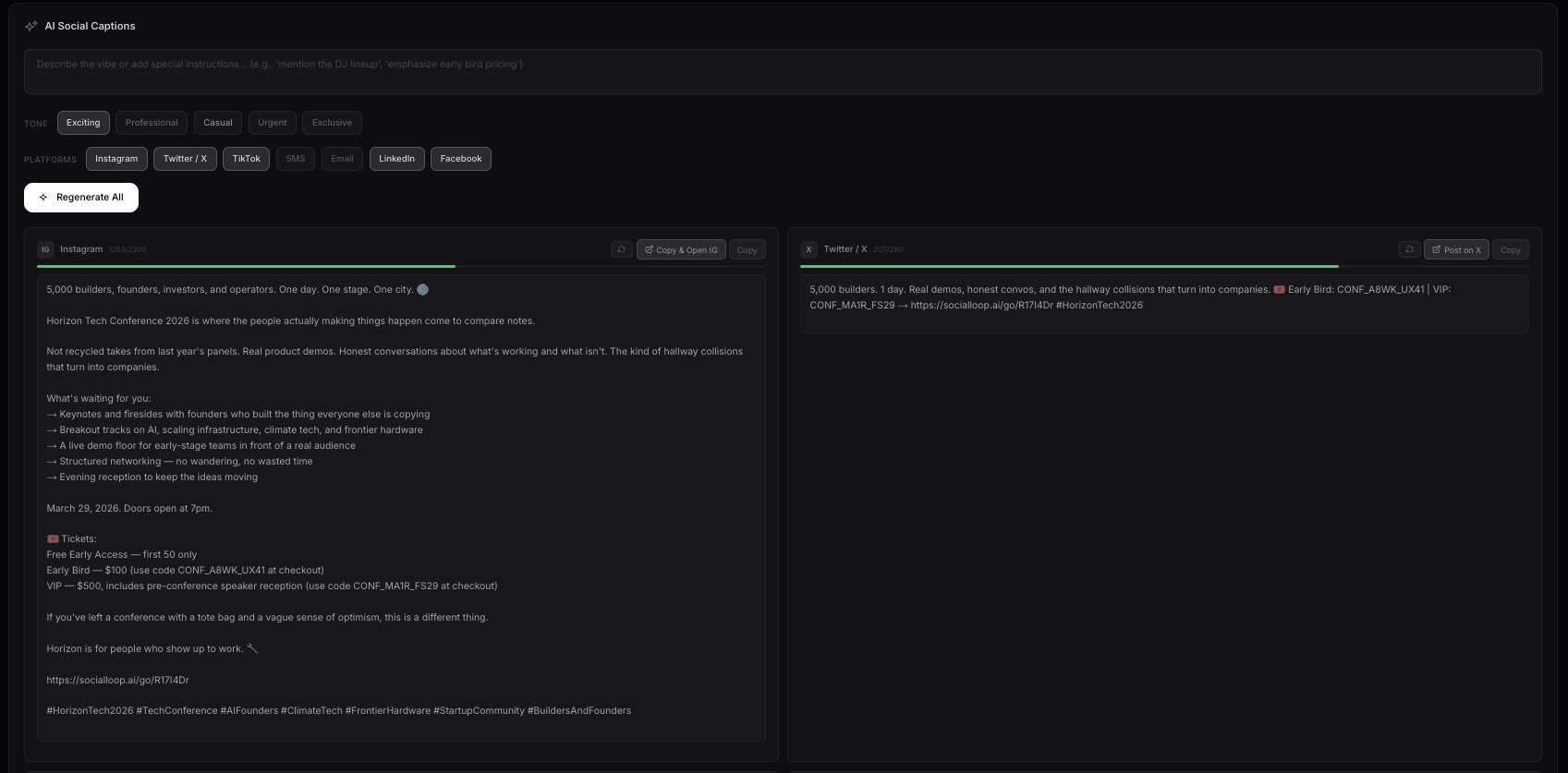 AI-powered social promotion